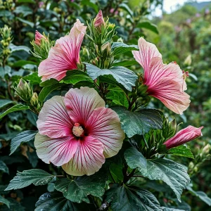 Гибискус Иден Бьюти купить по цене от 460р. в интернет-магазине «Посадика» с доставкой почтой в в Сольцые и по всей России – [изображение №1].